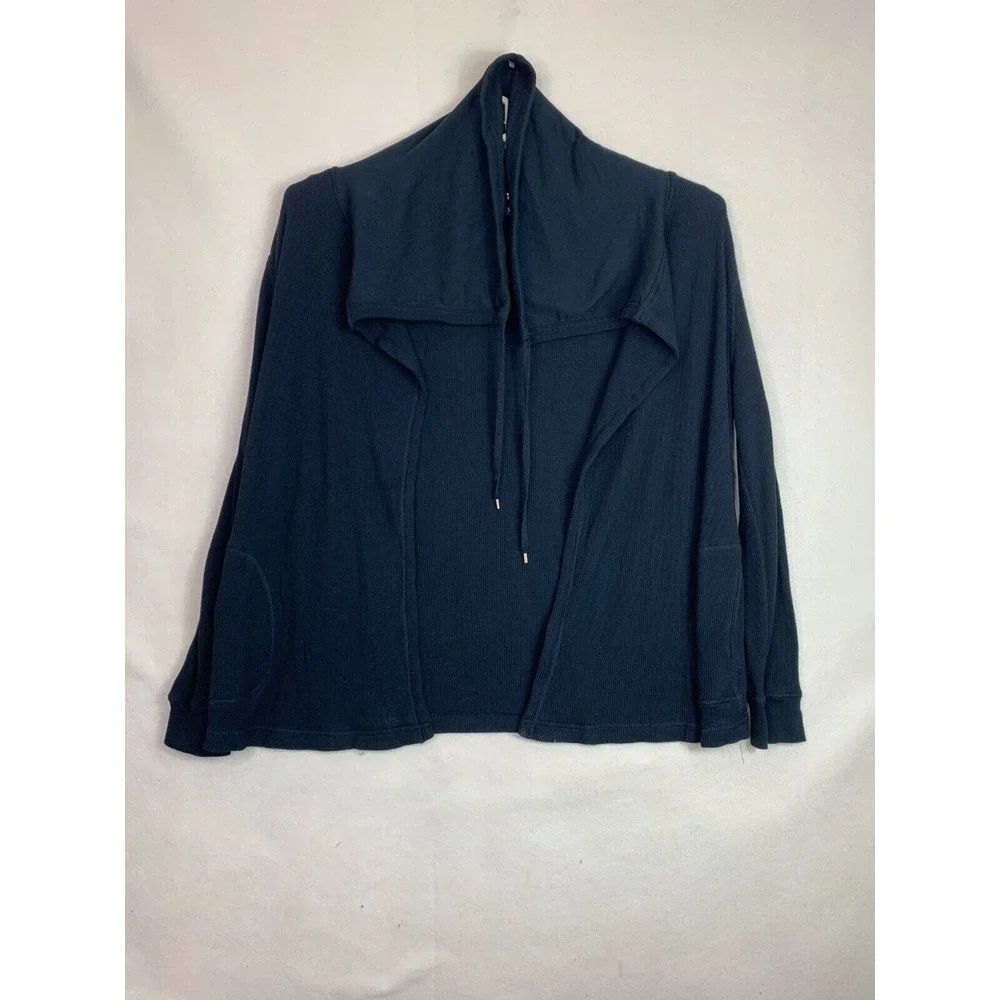 Ralph Lauren Women's Sport Cardigan Black Open Front Long sleaves size ‎ XL